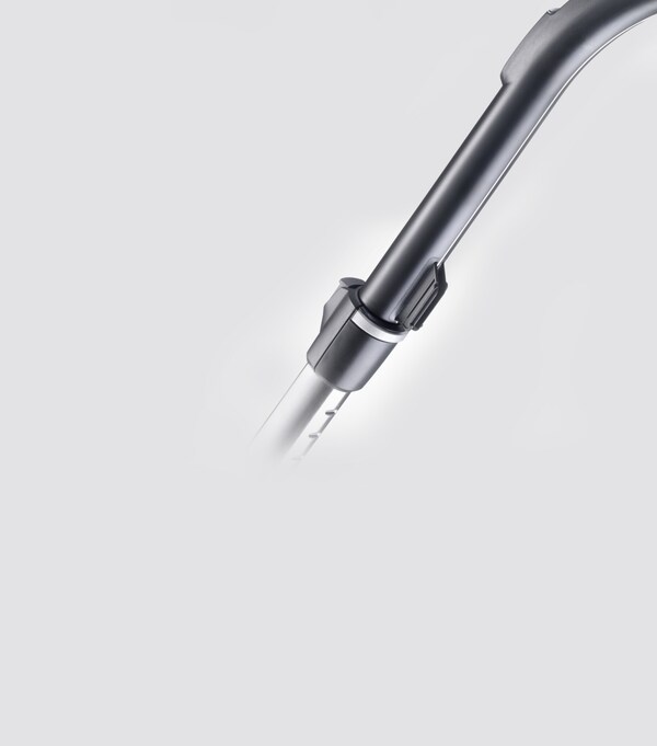 The handle of a Miele Vacuum Cleaner