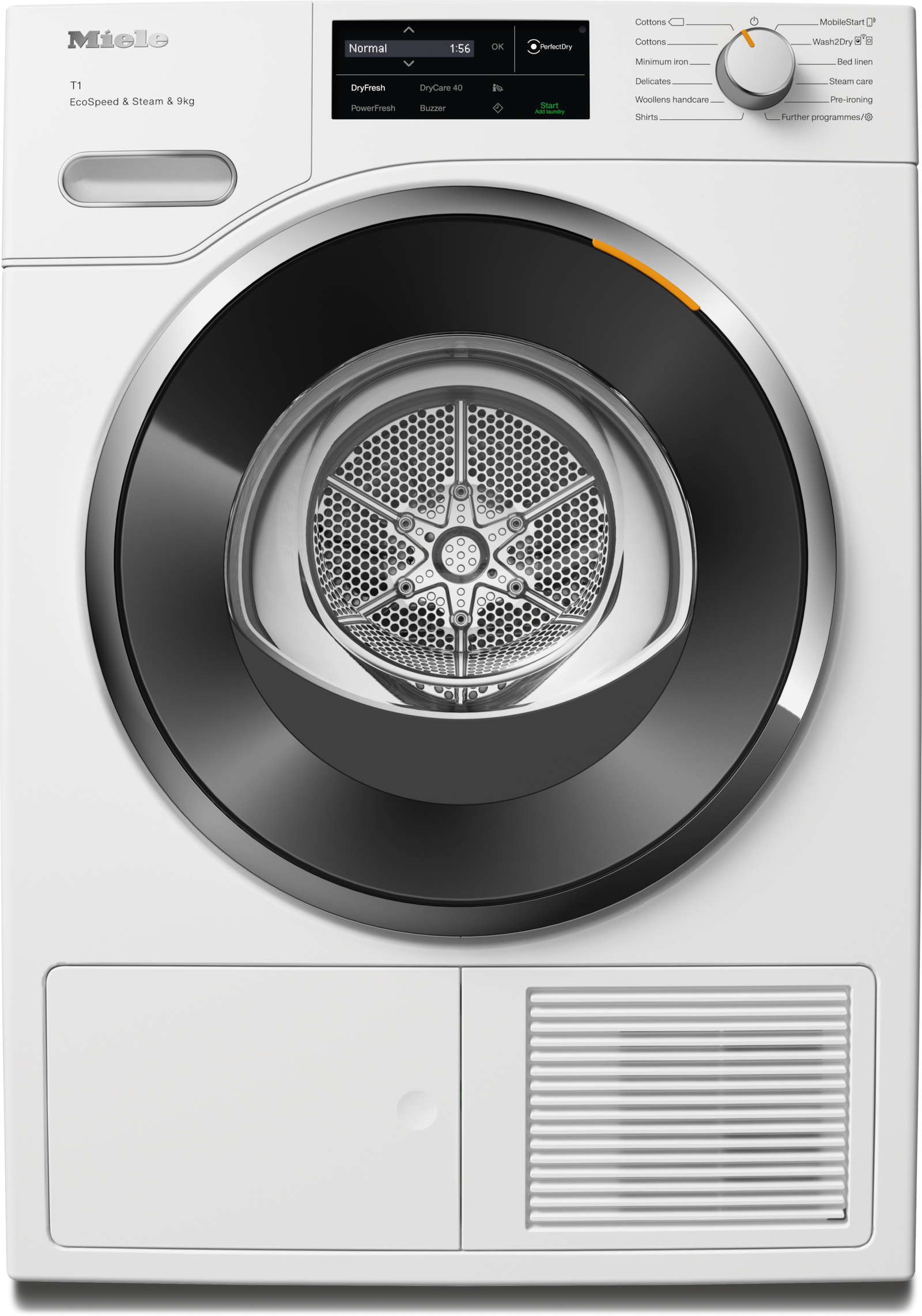 Tumble dryers - TWL780WP EcoSpeed&Steam&9kg Lotus white - 1