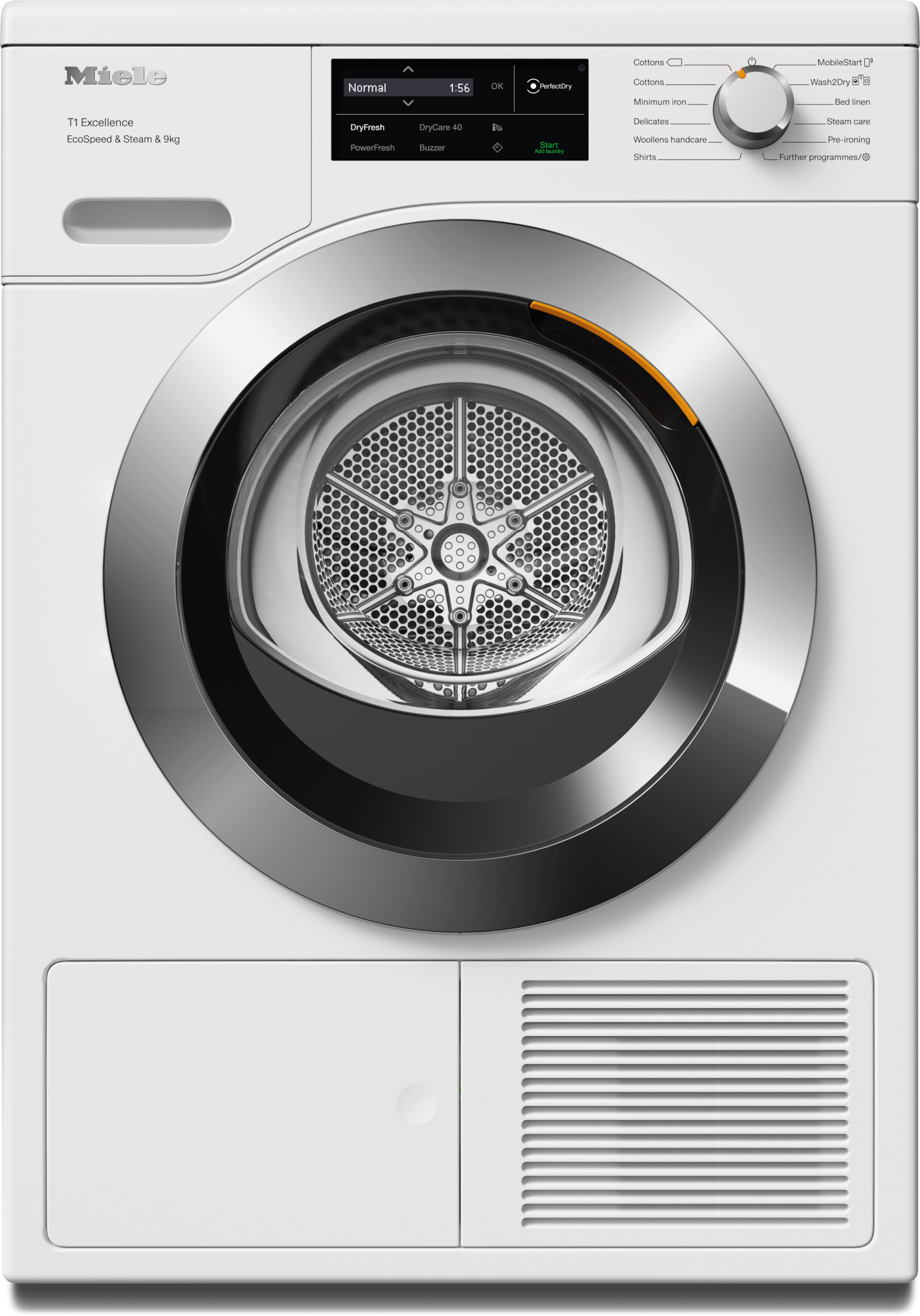 Tumble dryers - TEL785WP EcoSpeed&Steam&9kg Lotus white - 1