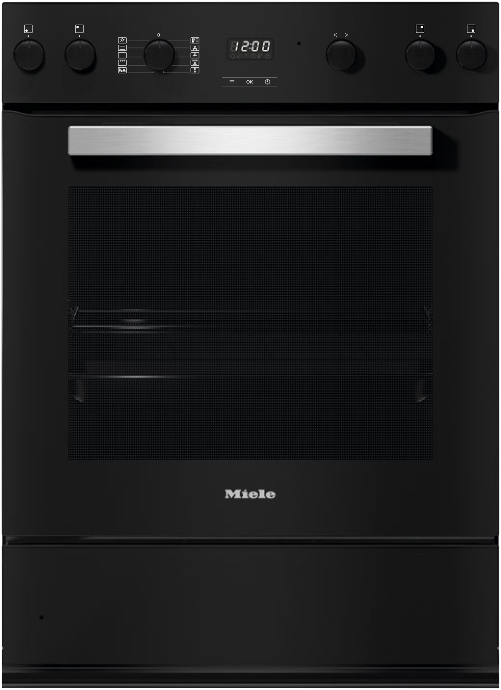 Herde/ Backöfen - H 2456-55 E ACTIVE Obsidianschwarz - 1