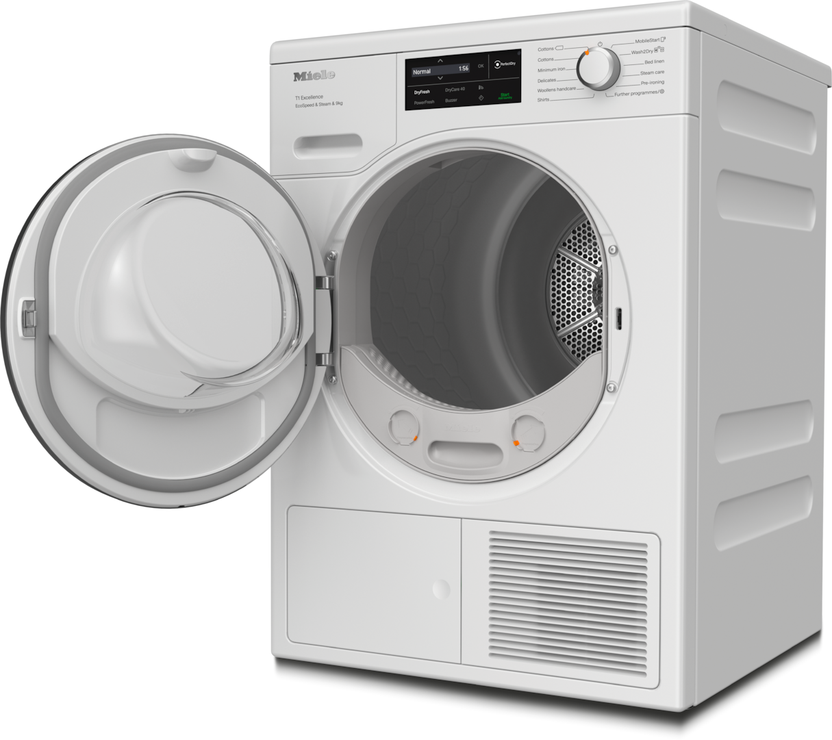 Miele - TEL785WP EcoSpeed&Steam&9kg Lotus white – Tumble dryers