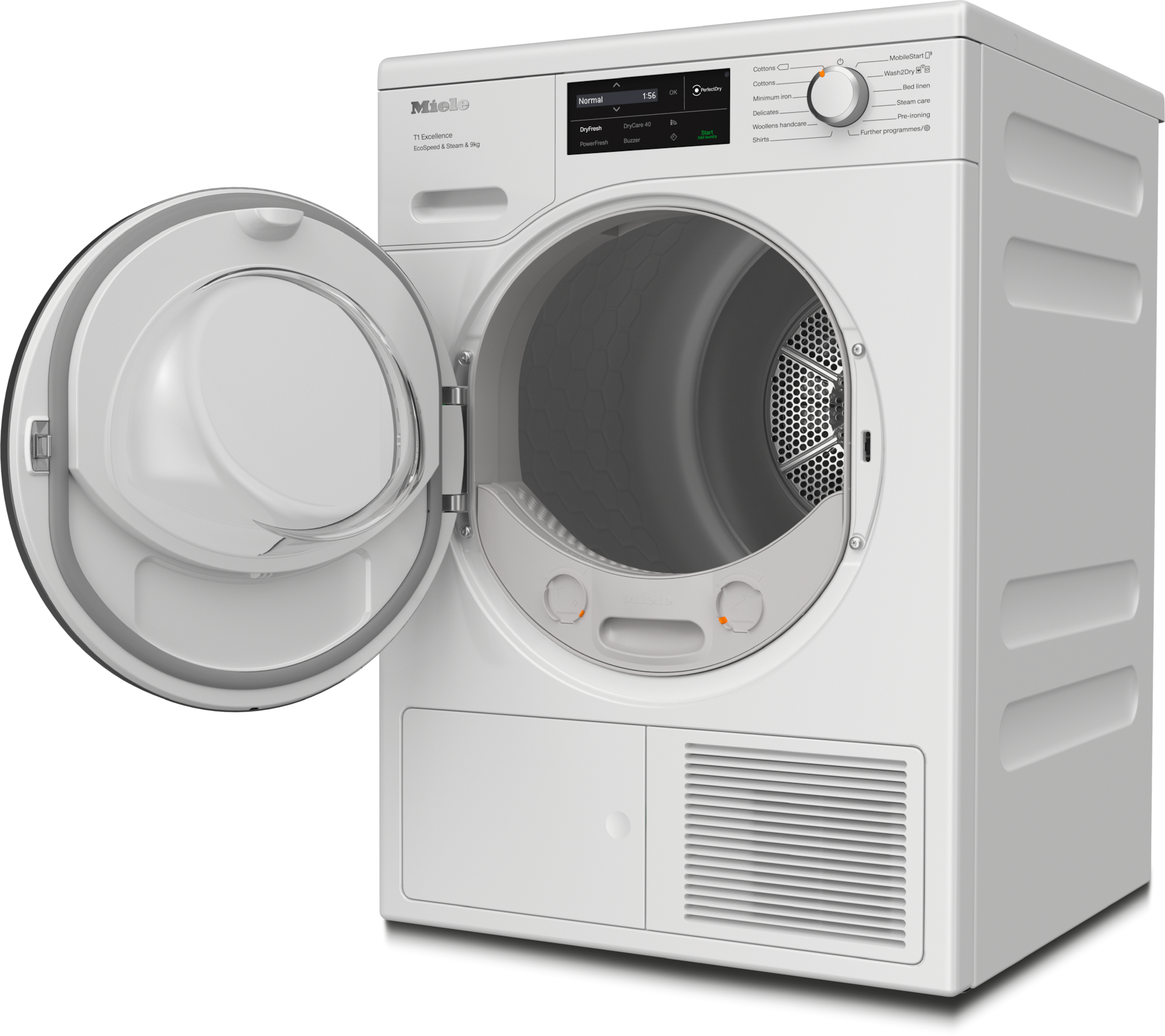 Tumble dryers - TEL785WP EcoSpeed&Steam&9kg Lotus white - 2