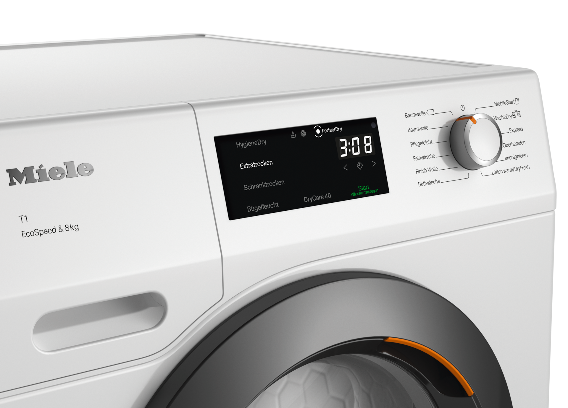 Sèche-linge - TCF770WP EcoSpeed&8kg Blanc lotus - 4