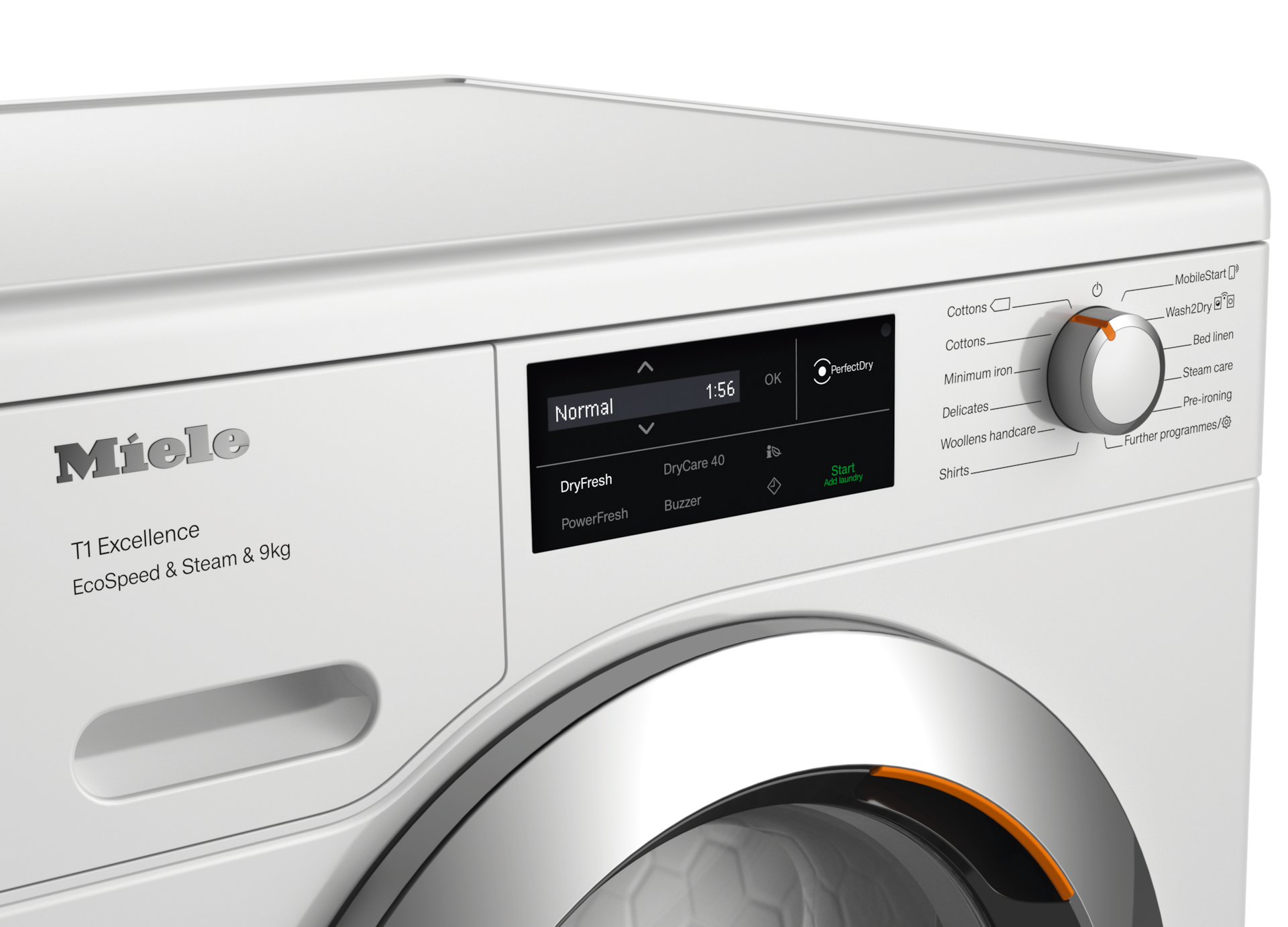 Tumble dryers - TEL785WP EcoSpeed&Steam&9kg Lotus white - 4