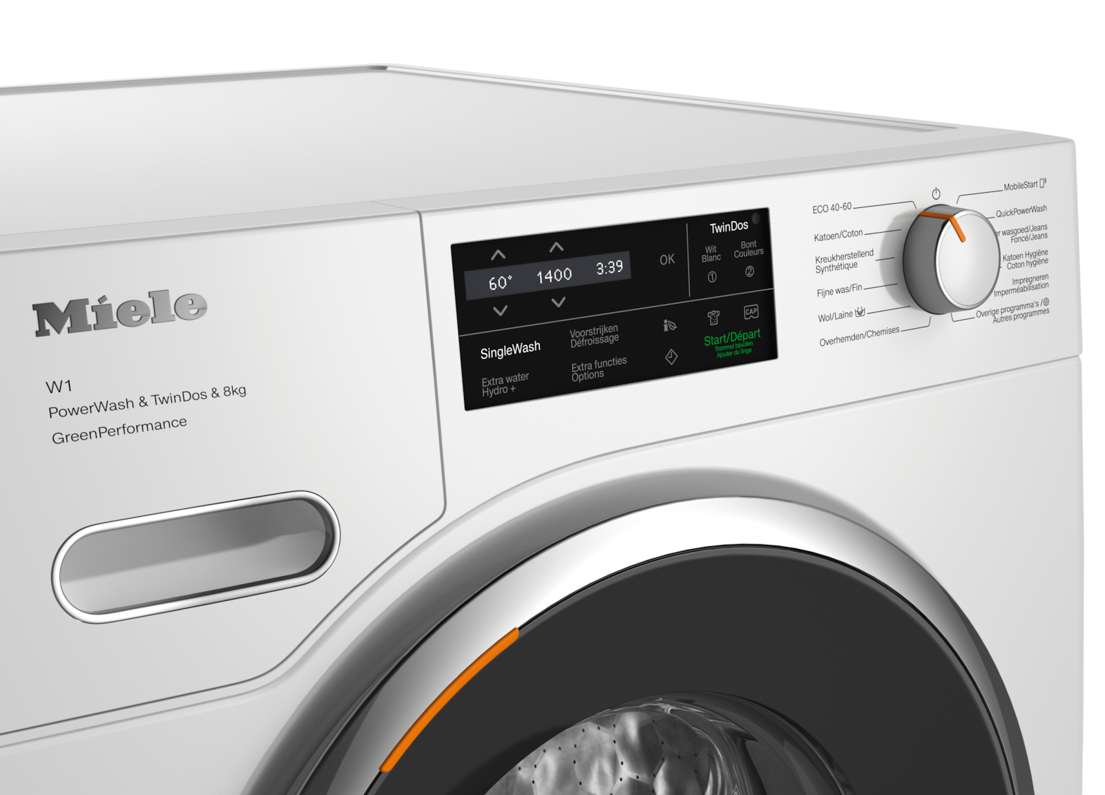 Lave-linge - WWH860 WCS PWash&TDos&8kg Blanc lotus - 4