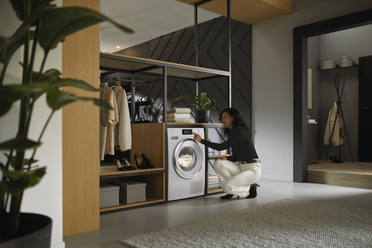 Miele Front Load White Laundry Pair with WXR860WCS 24 Compact