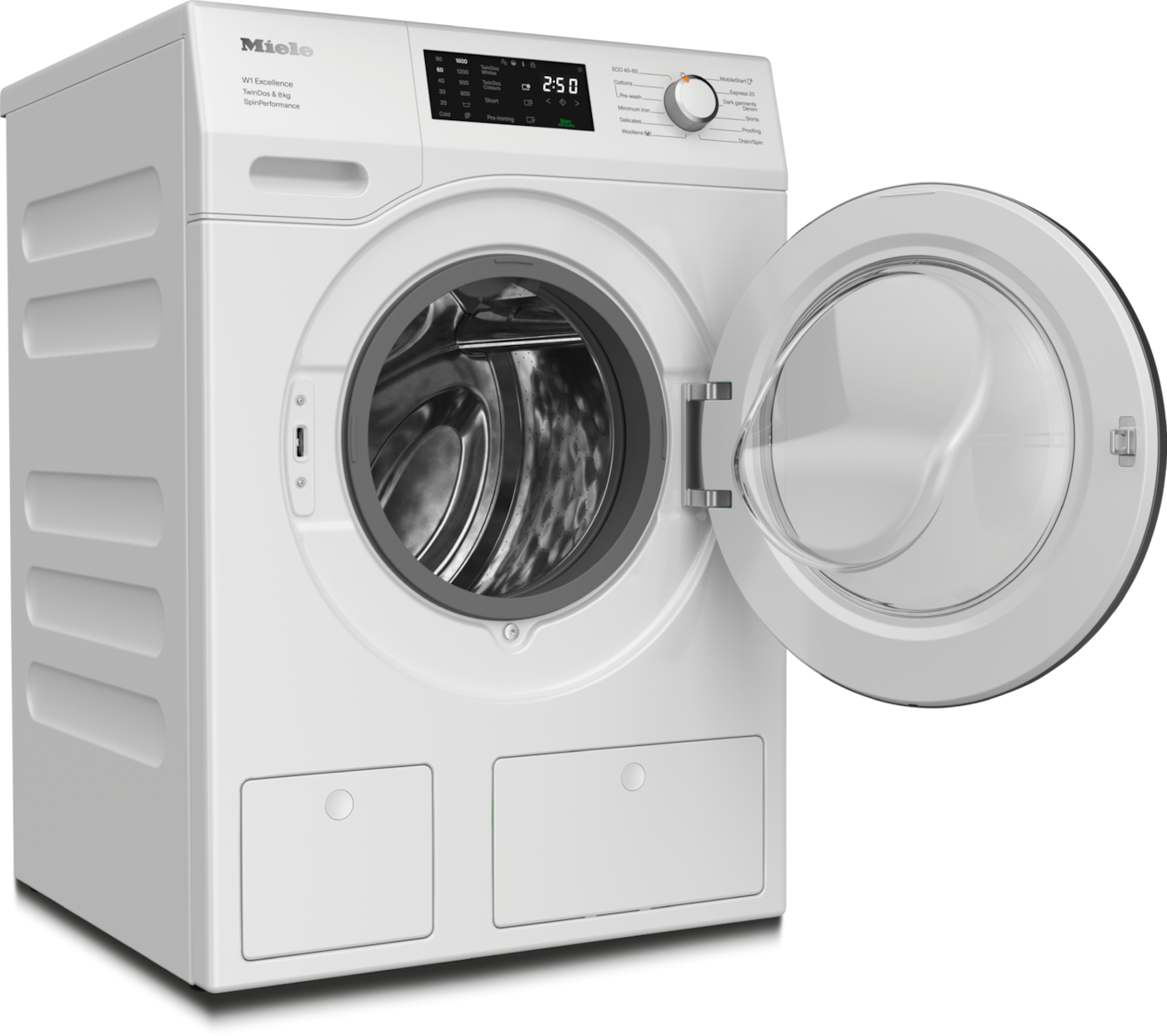8kg TwinDos veļas mašīna ar 1600 apgr./min. mazgāšanas veiktspēju un WiFi (WEF674 WCS) product photo Front View2 ZOOM