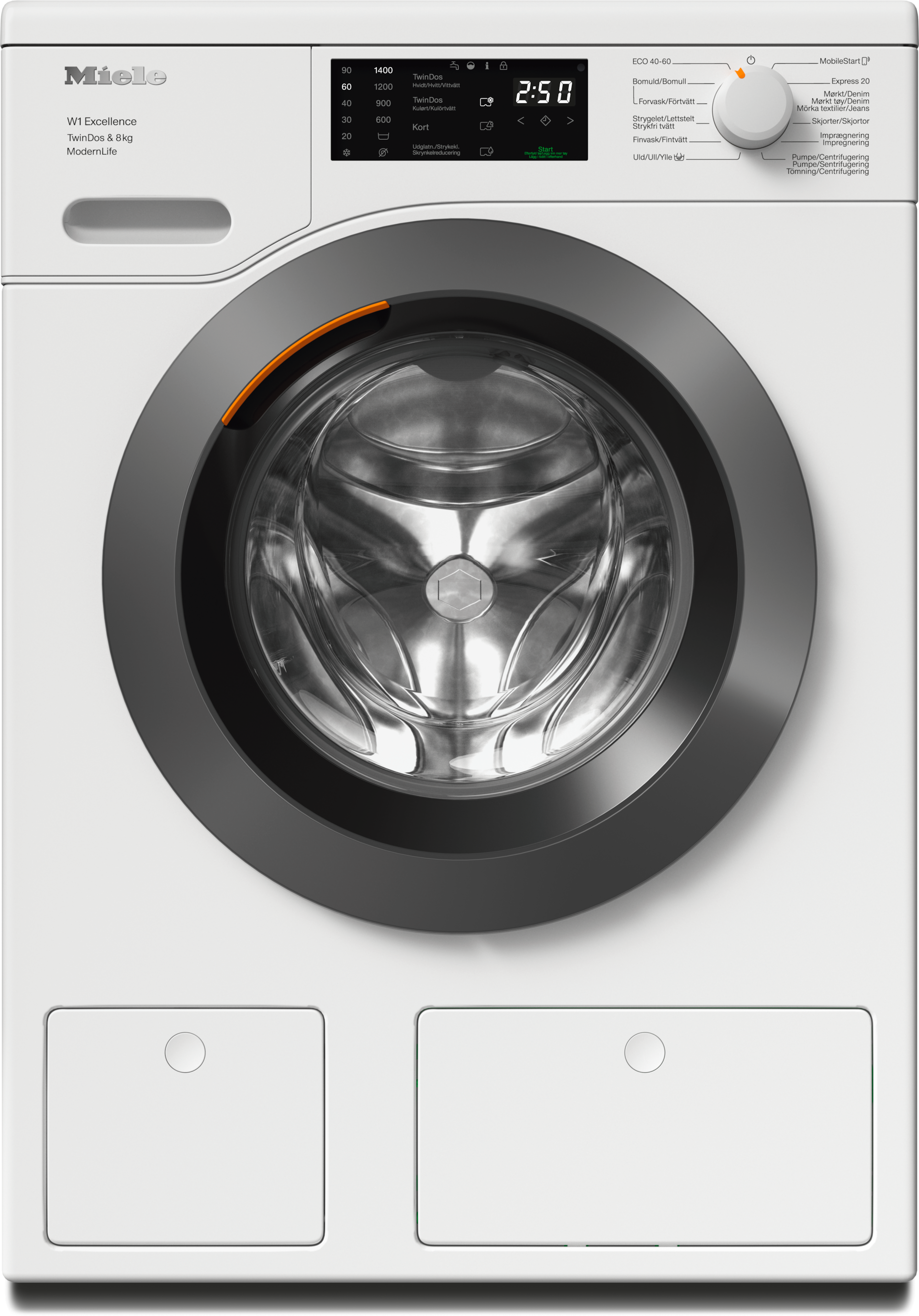 Vaskemaskiner - WED 665 WCS TDos & 8kg Lotushvit - 1