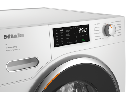 8kg TwinDos veļas mašīna ar 1600 apgr./min. mazgāšanas veiktspēju un WiFi (WWF664 WCS) product photo Back View L