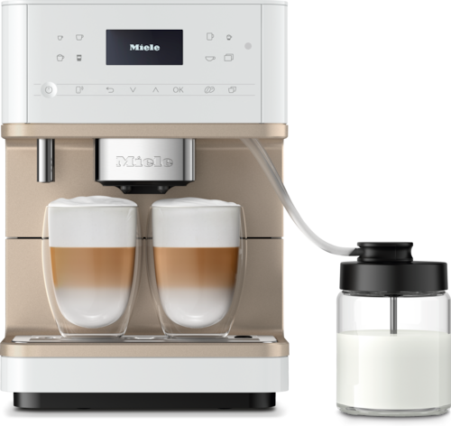CM 6360 MilkPerfection valge kohvimasin koos WiFi ja piimaanumaga product photo