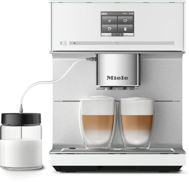 Kahvikeskukset - Vapaasti sijoitettavat kahvikeskukset - CM 7350 CoffeePassion - brilliant-valkoinen