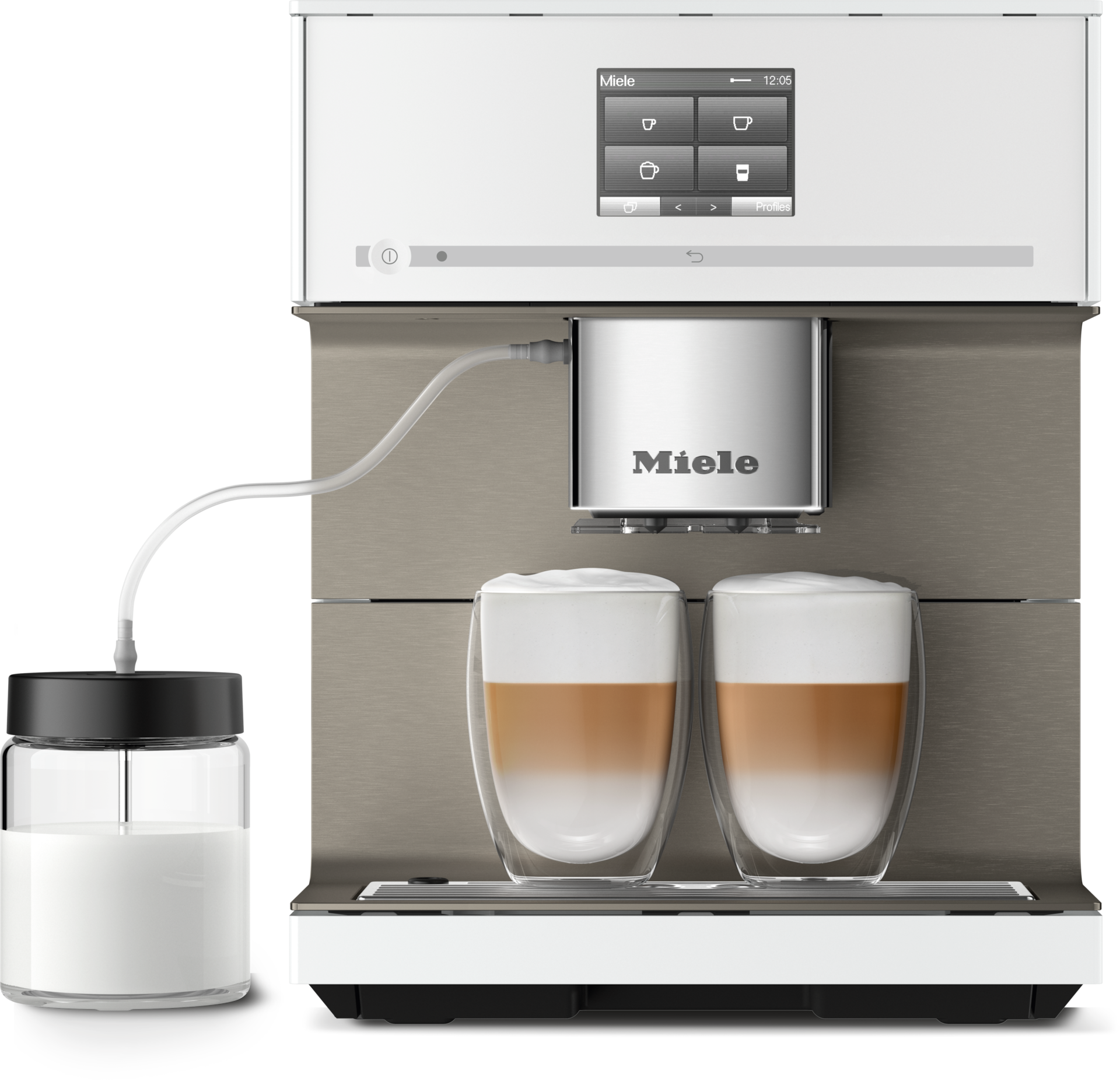 Miele - CM 7550 CoffeePassion Brillantweiß – Kaffeevollautomaten