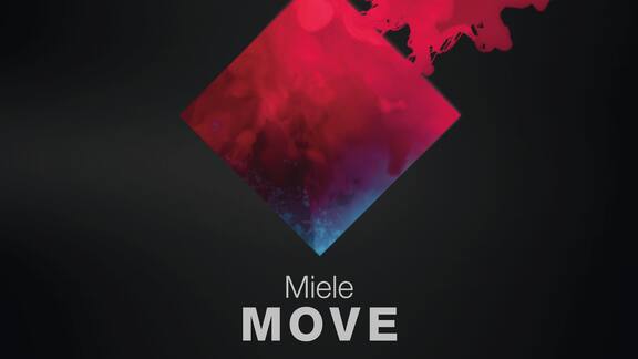 Miele MOVE logo against black backdrop.