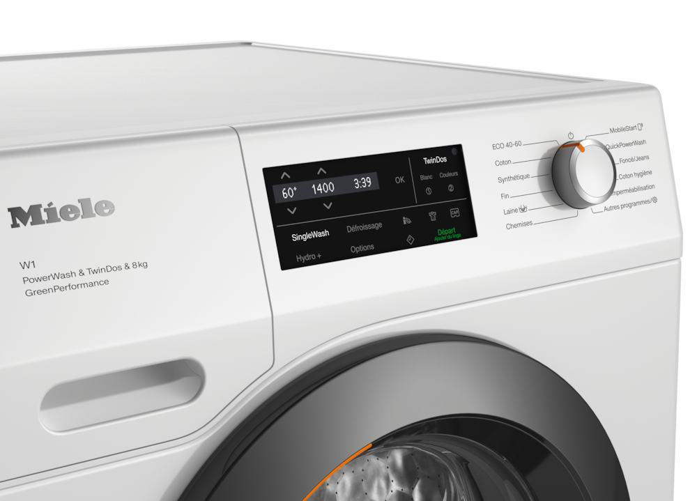 Lave-linge - WCH870 WCS PWash&TDos&8kg Blanc lotus - 4