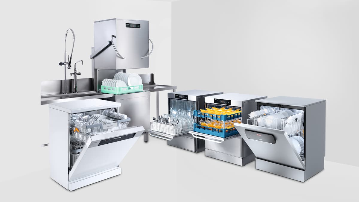 Máquina de Lavar Loiça Industrial Monofásica Profissional para Copos e  Pratos com Cestos de 450x450 mm e Purificador de Água