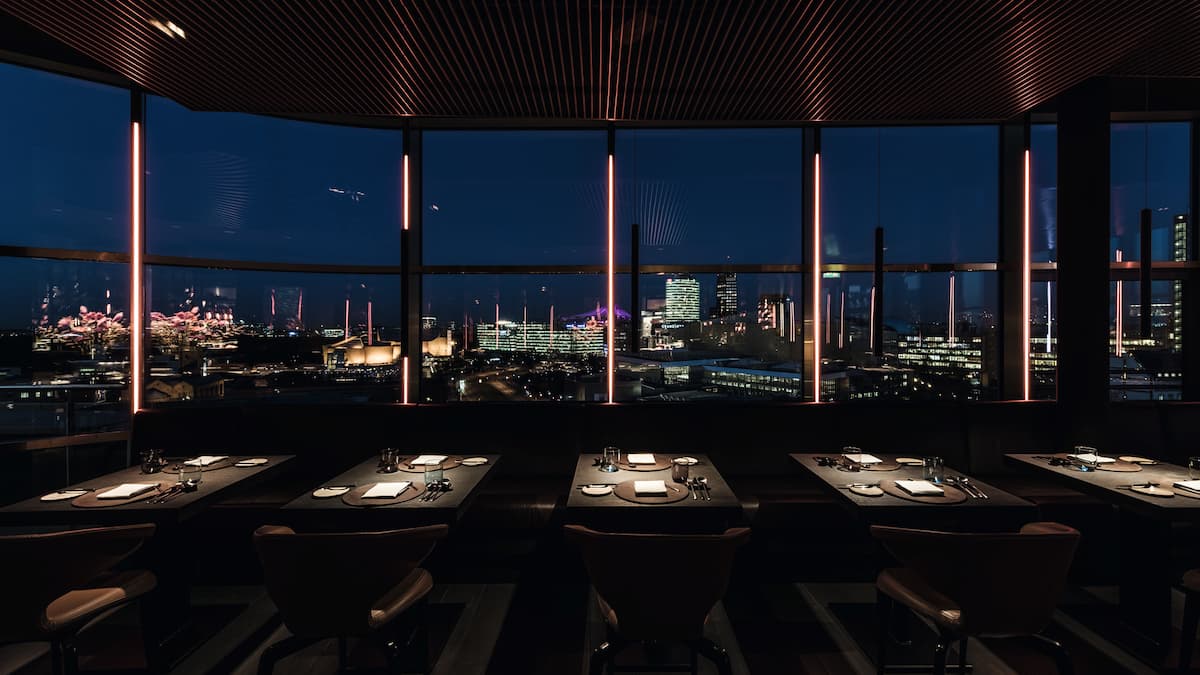 The view from the windows of the Golvet Restaurant in Berlin