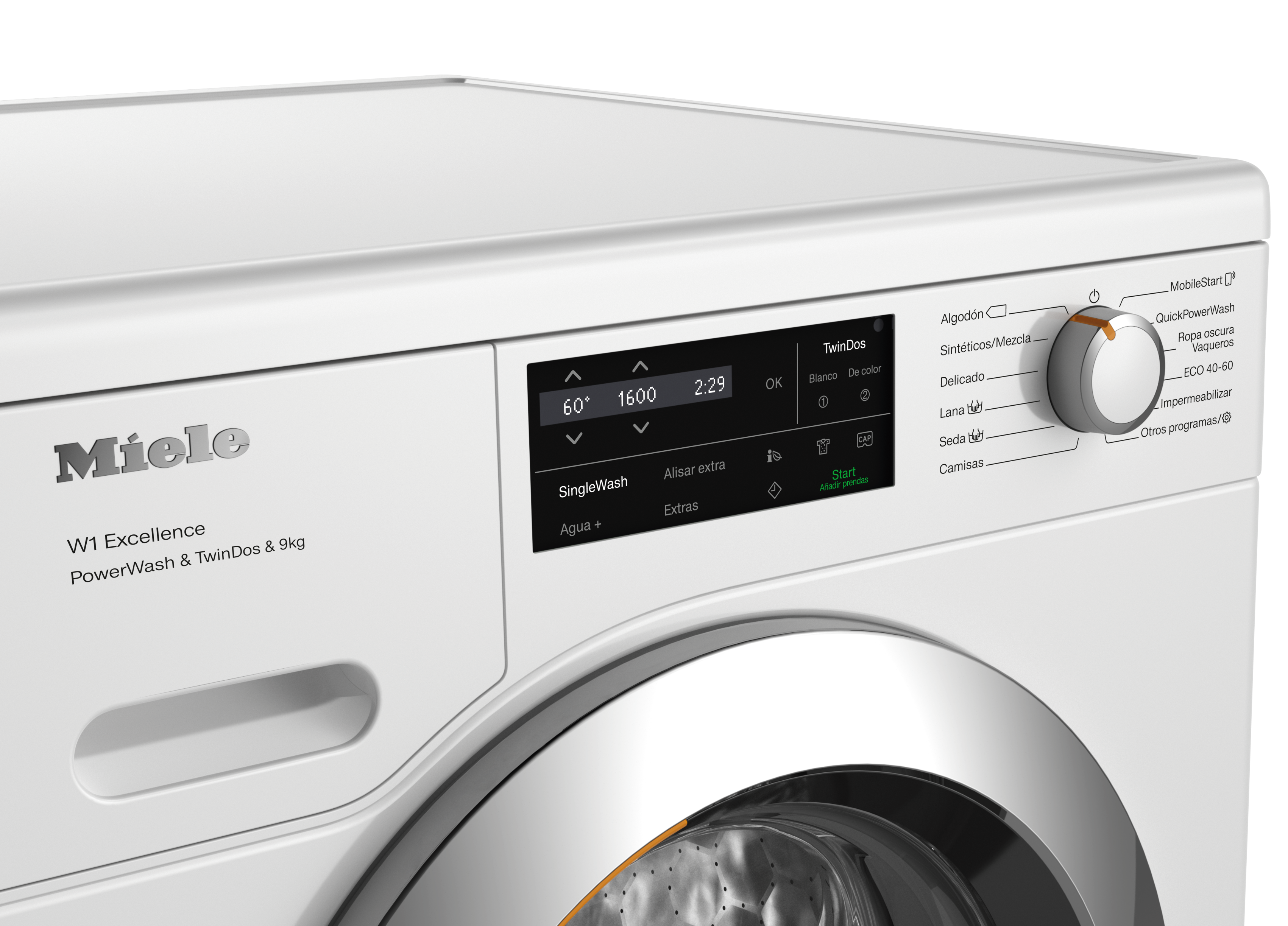 Miele - WEI865 WCS PWash&TDos&9kg Blanco loto – Lavadoras - 4
