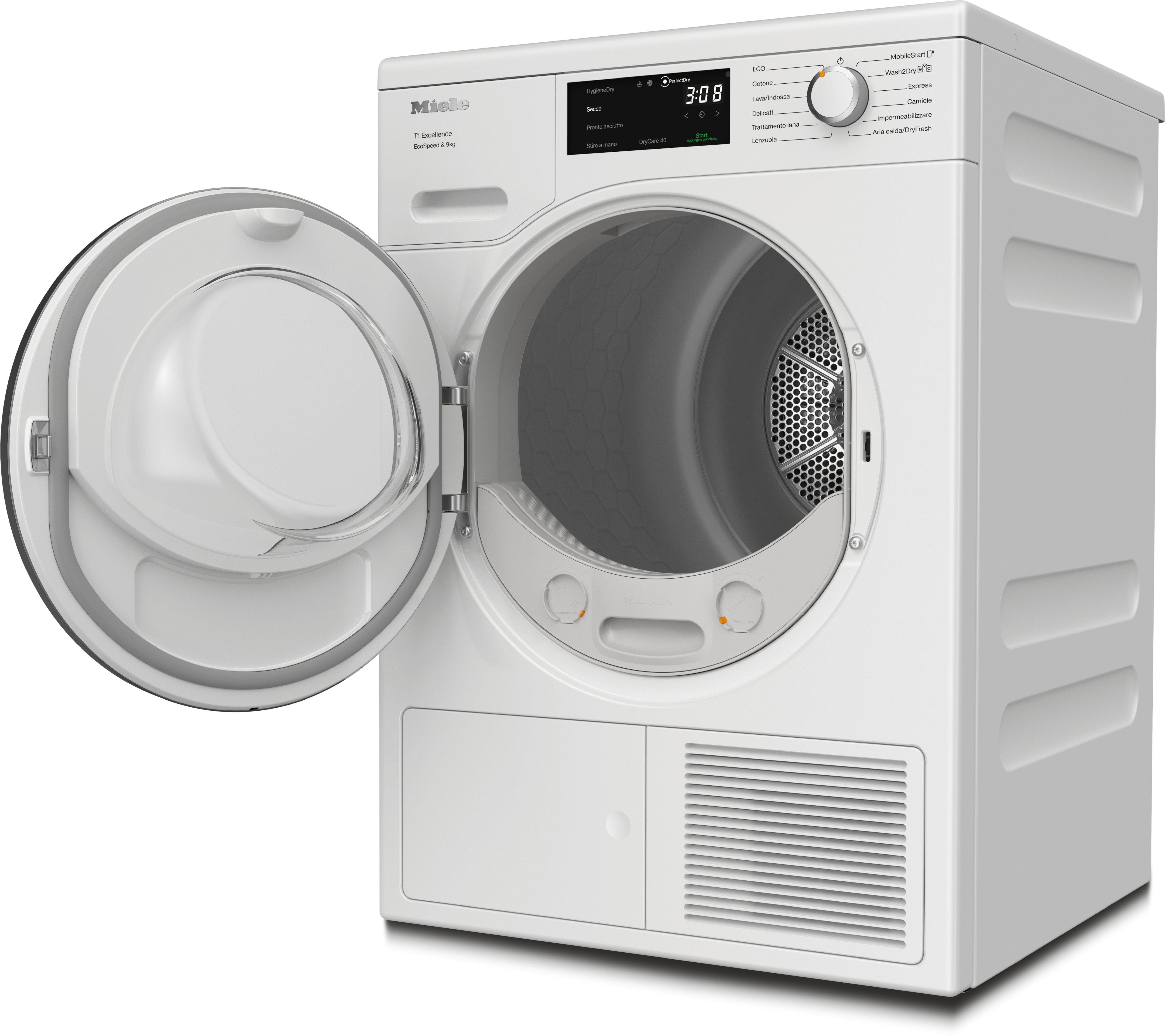 Miele - TEH785WP EcoSpeed&9kg bianco loto – Asciugatrici - 2