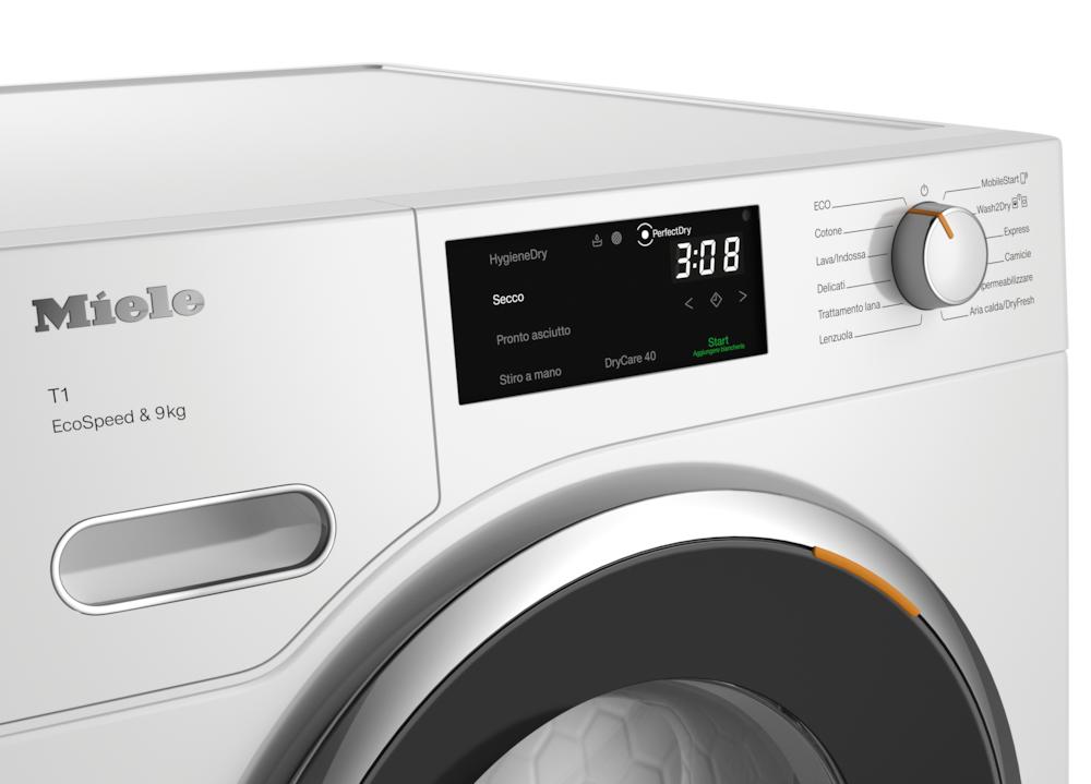 Miele - TWH780WP EcoSpeed&9kg bianco loto – Asciugatrici - 4
