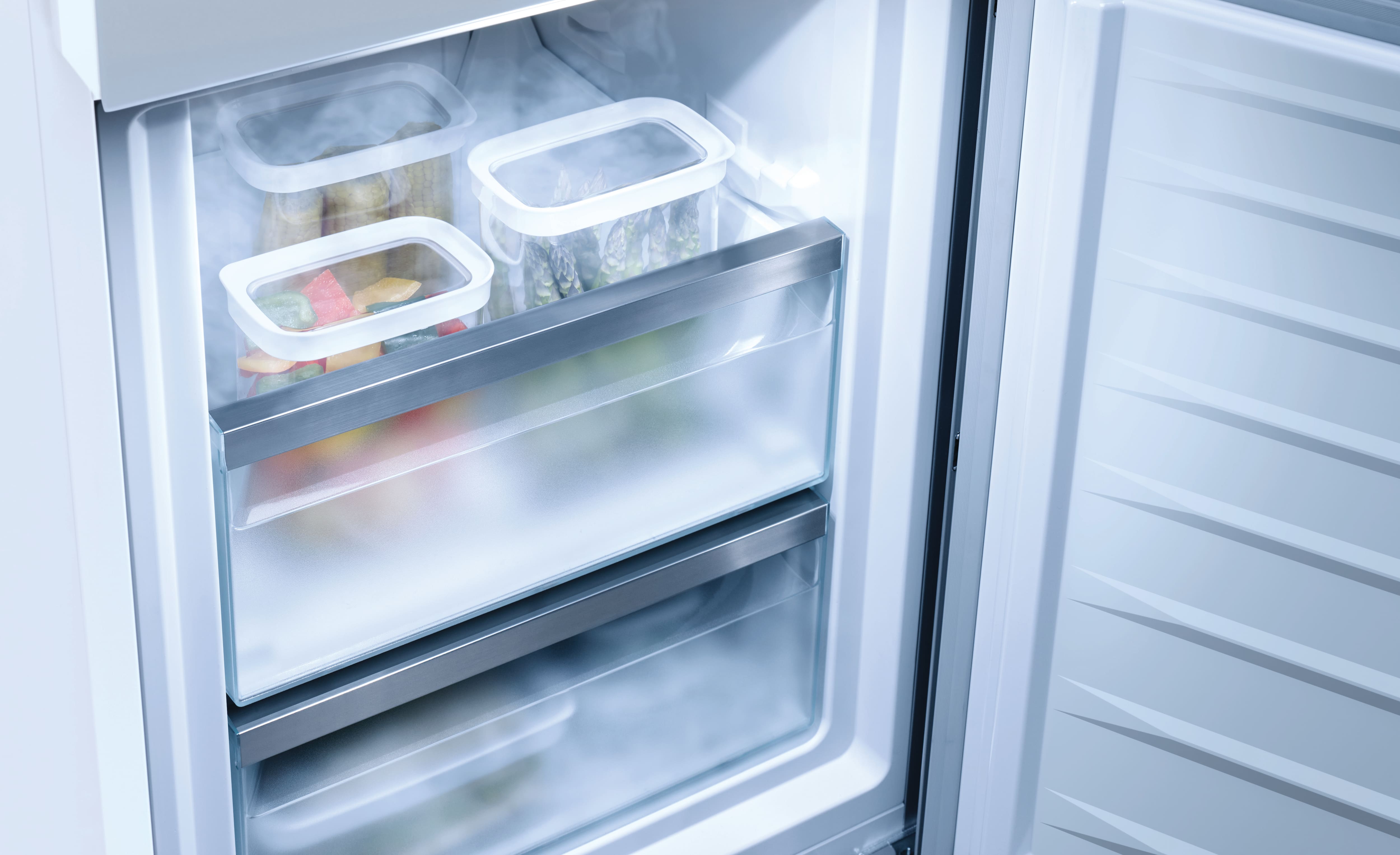 Inside of a Miele freezer