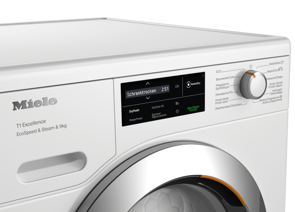 Miele - TEL700-85 CH EcoSp&Steam&9kg Lotosweiss – Trockner - 3