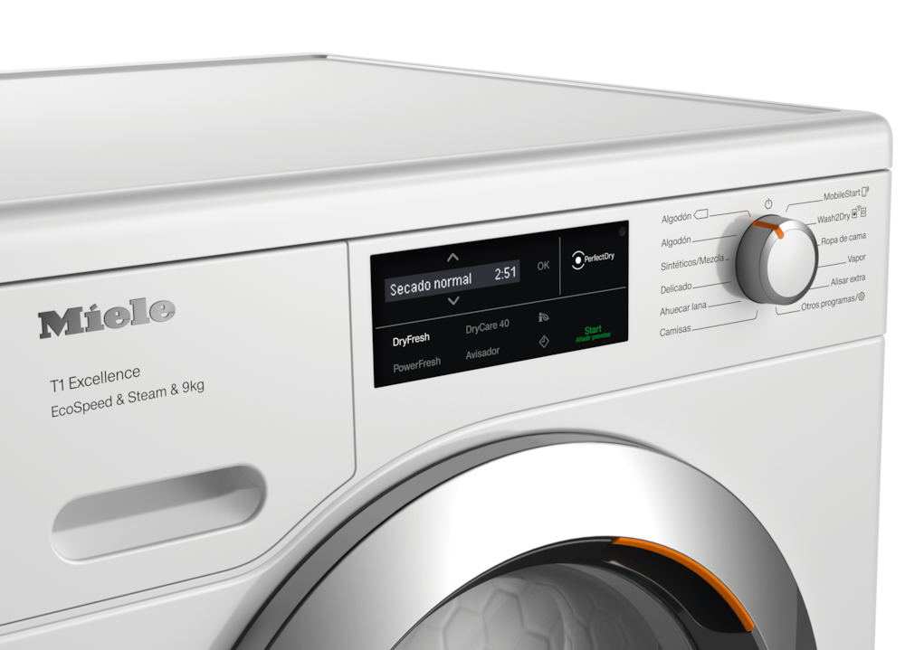 Miele - TEL785WP EcoSpeed&Steam&9kg Blanco loto – Secadoras - 3