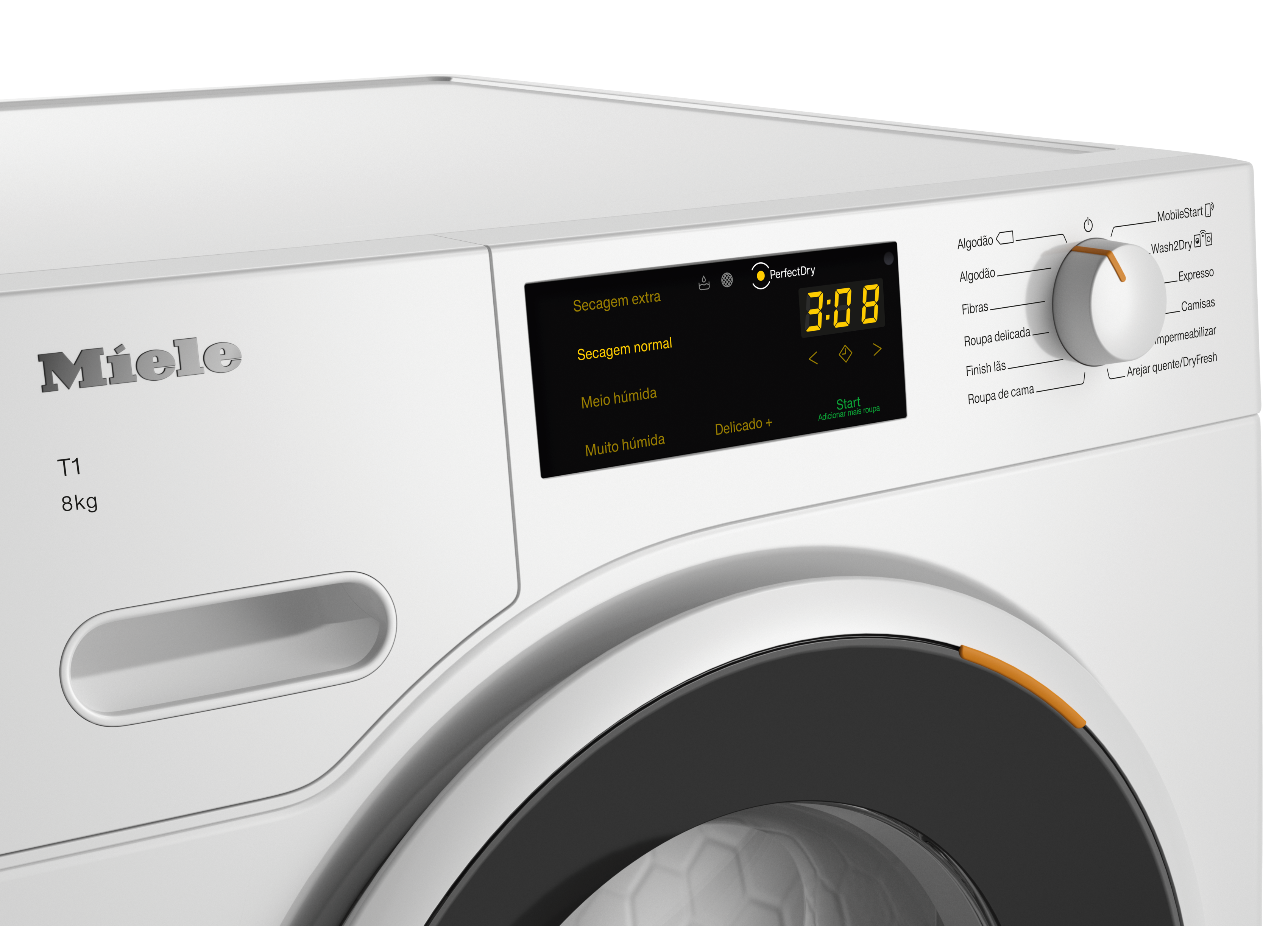 Miele - TWD260WP 8kg Branco lótus – Máquinas de secar roupa - 4