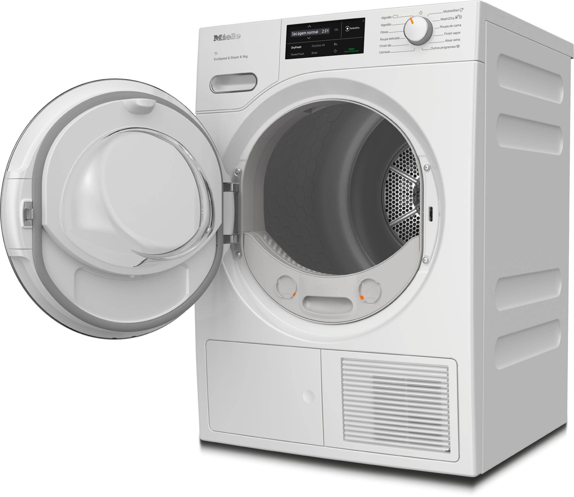 Máquinas de secar roupa - TWL780WP EcoSpeed&Steam&9kg Branco lótus - 2