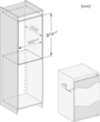 Įmontuotas šaldytuvas su automatiniu intensyviu vėsinimu, aukštis 87 cm (K 7125 E) product photo View3 S