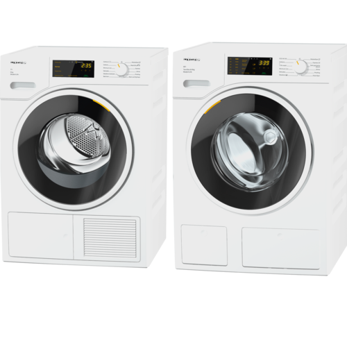 Laundry Set: WWD 660 WCS TDos&8kg washing machine & TWD 360 WP 8kg tumble dryer product photo Front View L
