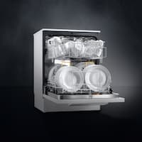 The Miele MasterLine freshwater dishwasher is displayed on a black background.