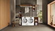 Laundry Set: WWV980 washing machine & TWV780 heat-pump dryer product photo Laydowns Back View S