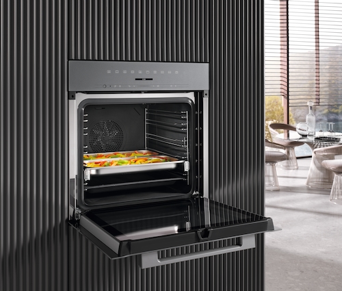 Pyrolytic Oven + Induction Cooktop + Slimline Rangehood + Combi Steam Oven product photo