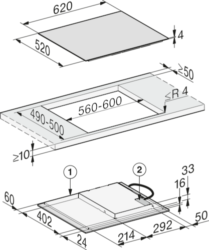 KM 7360 FL Induction Cooktop product photo Missing translation L