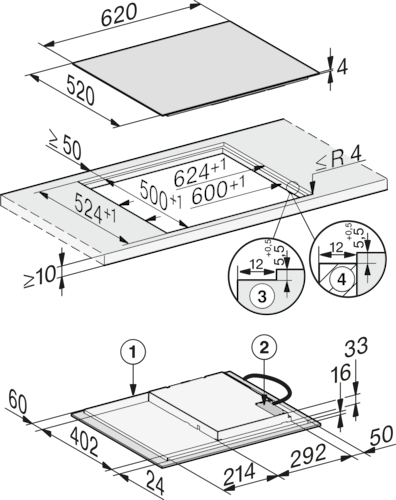 KM 7360 FL Induction Cooktop product photo Missing translation L