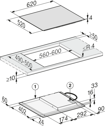 KM 7363 FL Induction Cooktop product photo Missing translation L