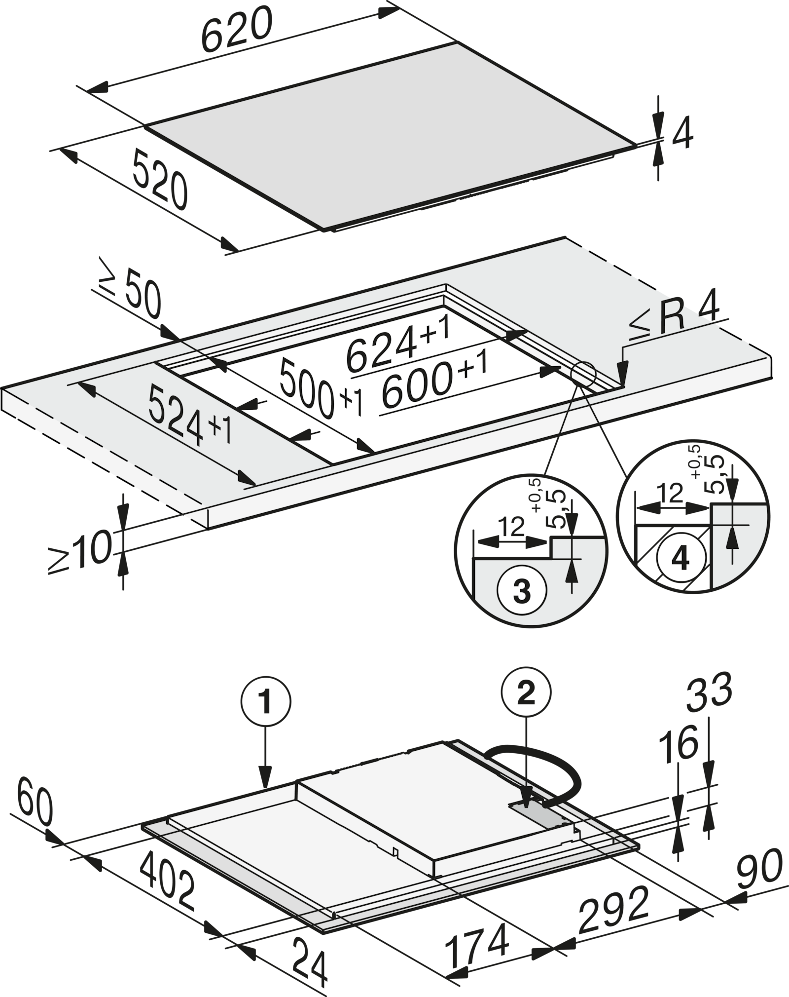 Tables de cuisson - KM 7363 FL - 5