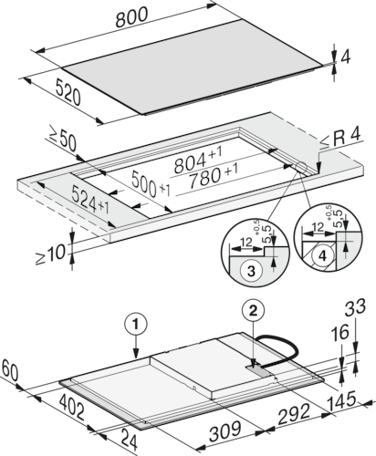 KM 7373 FL Induction Cooktop product photo Missing translation L