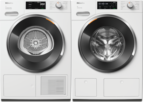 Laundry Set: WWG660 WCS TDos&9kg washing machine & TWF 760 WP EcoSpeed&8kg T1 heat-pump dryer product photo