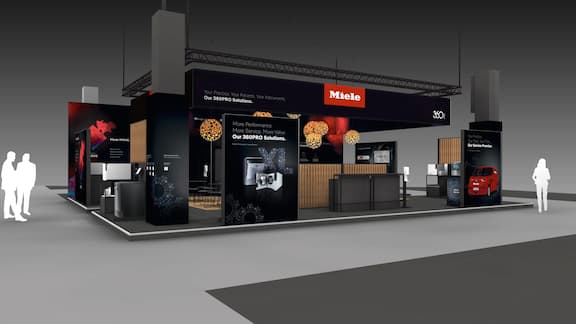 Rendu du stand Miele pour un salon professionnel