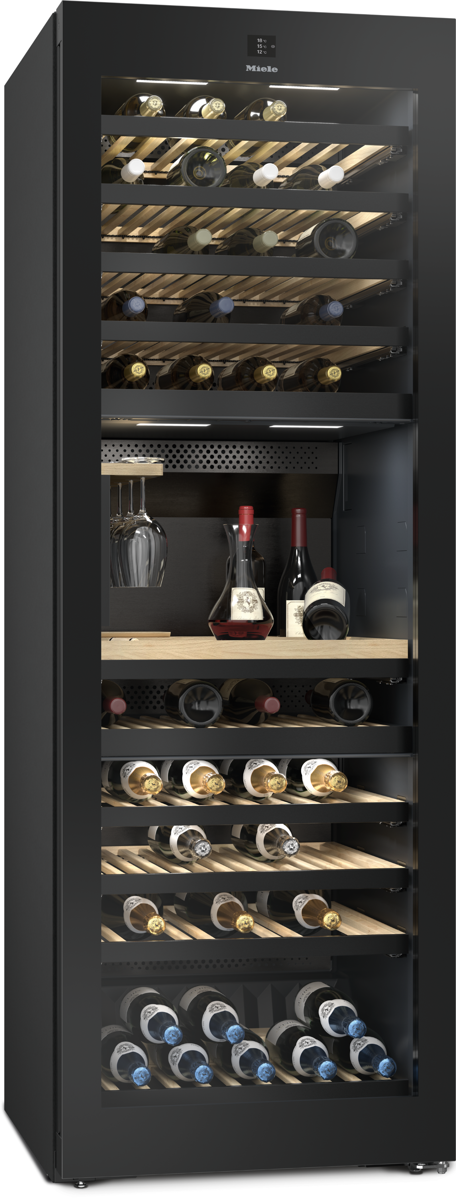 Refrigeration - KWT 4999 F Obsidian Black glass - 1