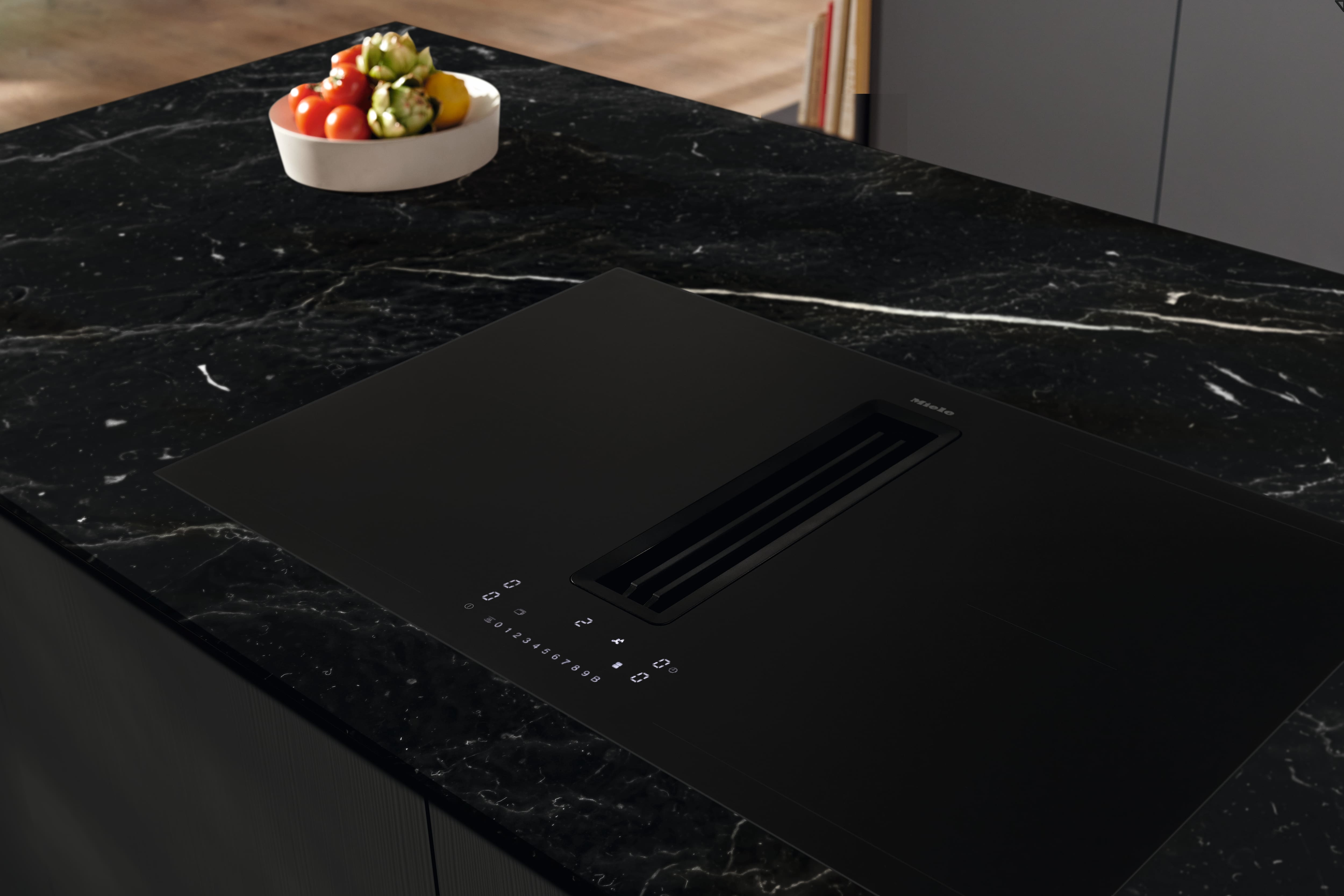 Get a closer look at the Miele hob matt finish Get a closer look at the Miele hob matt finish