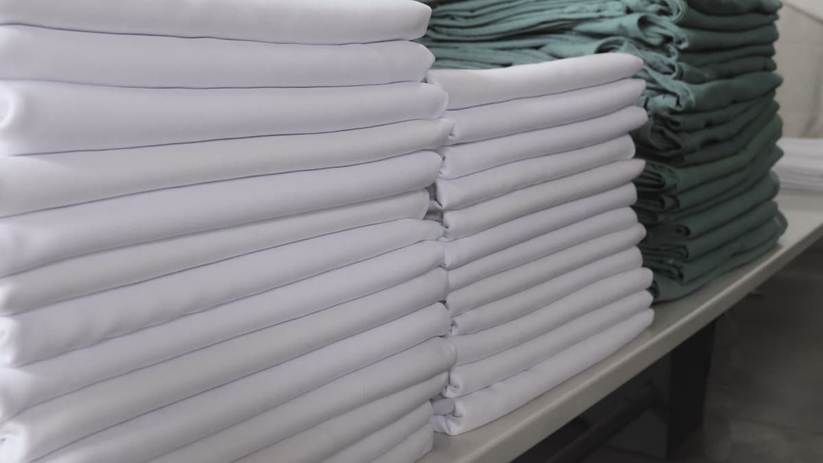 Stacked tablecloths