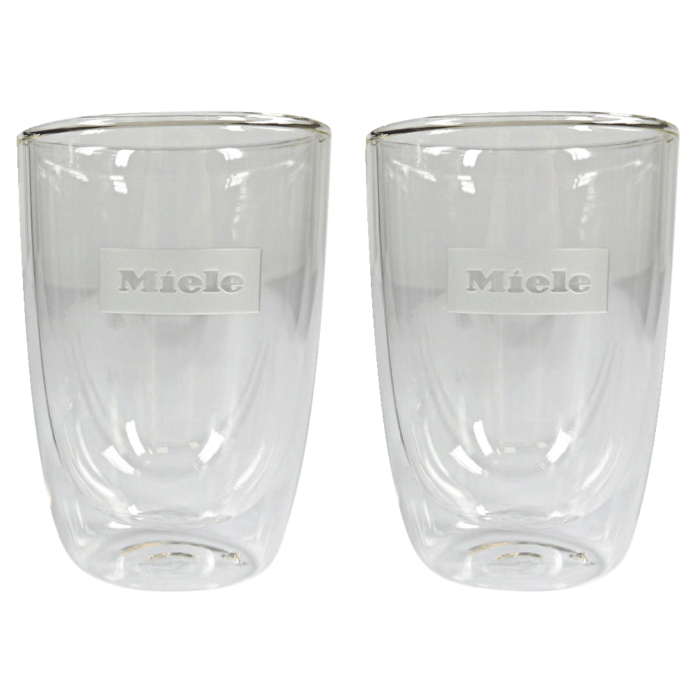 Miele double-walled glass coffee tumbler set product photo Front View ZOOM