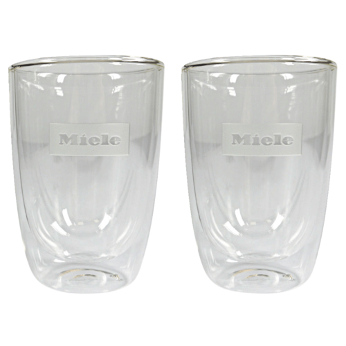 Miele double-walled glass coffee tumbler set product photo Front View L