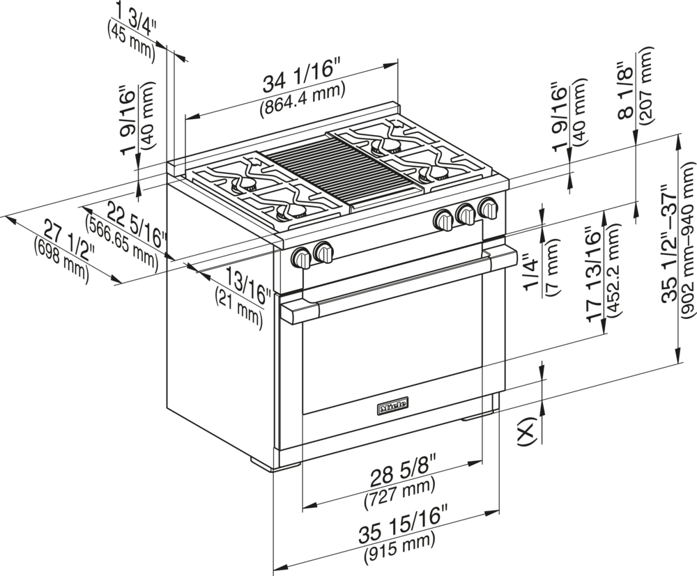 Ovens / Range cookers - HR 1935-3 G DF GR Clean Touch Steel - 4