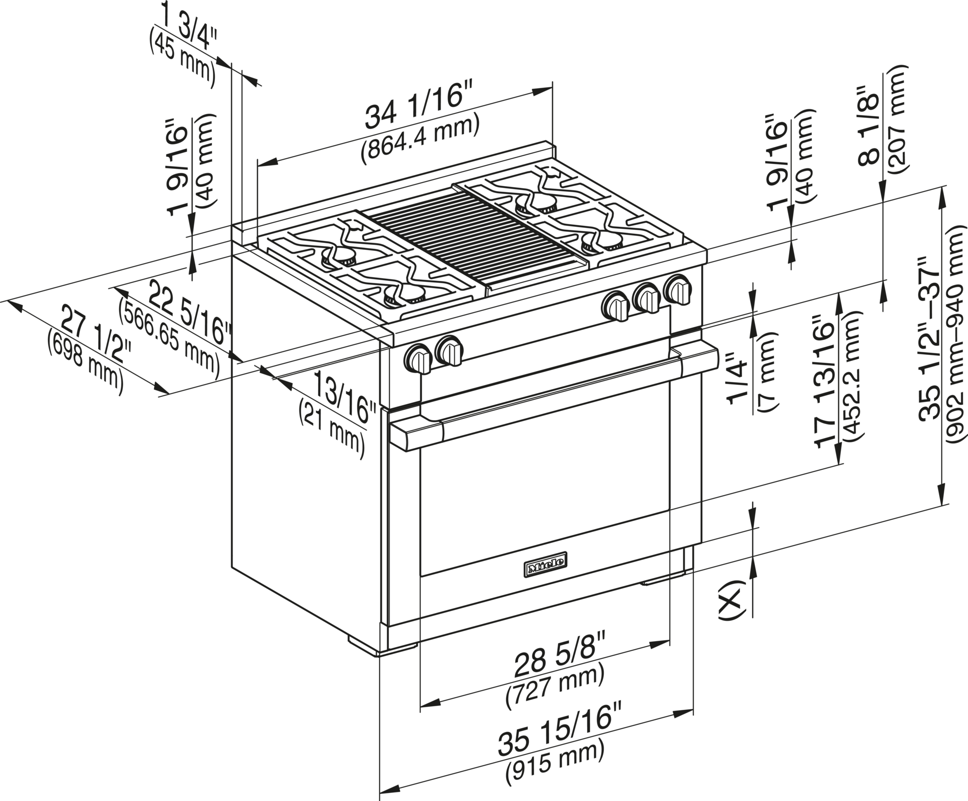 Ovens / Range cookers - HR 1935-3 G DF GR Clean Touch Steel - 4