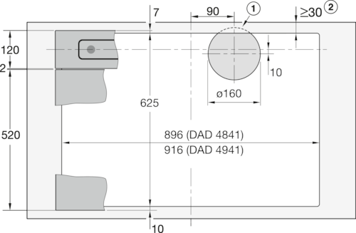 DAD 4941 Downdraft extractor product photo Missing translation L