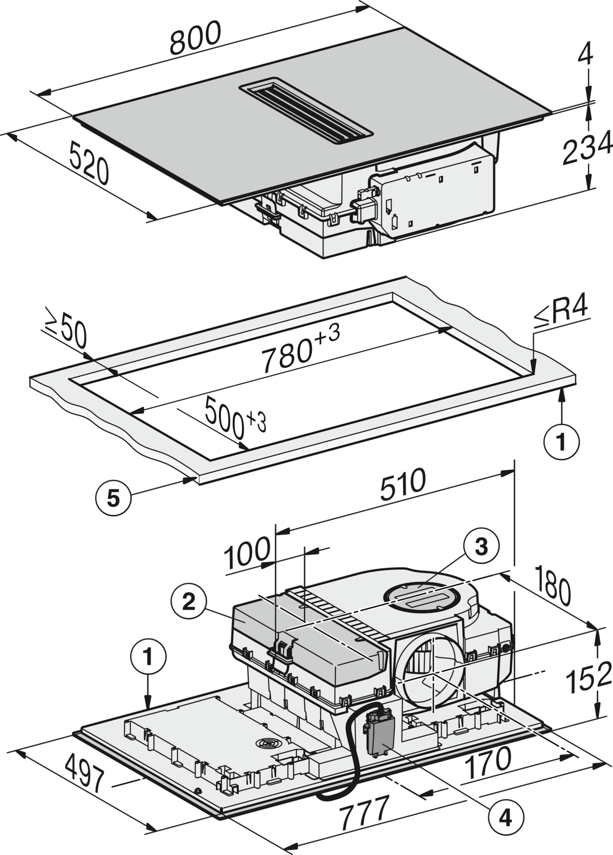 Miele - KMDA 7676 FL-U BlackPerfection – Kochfelder