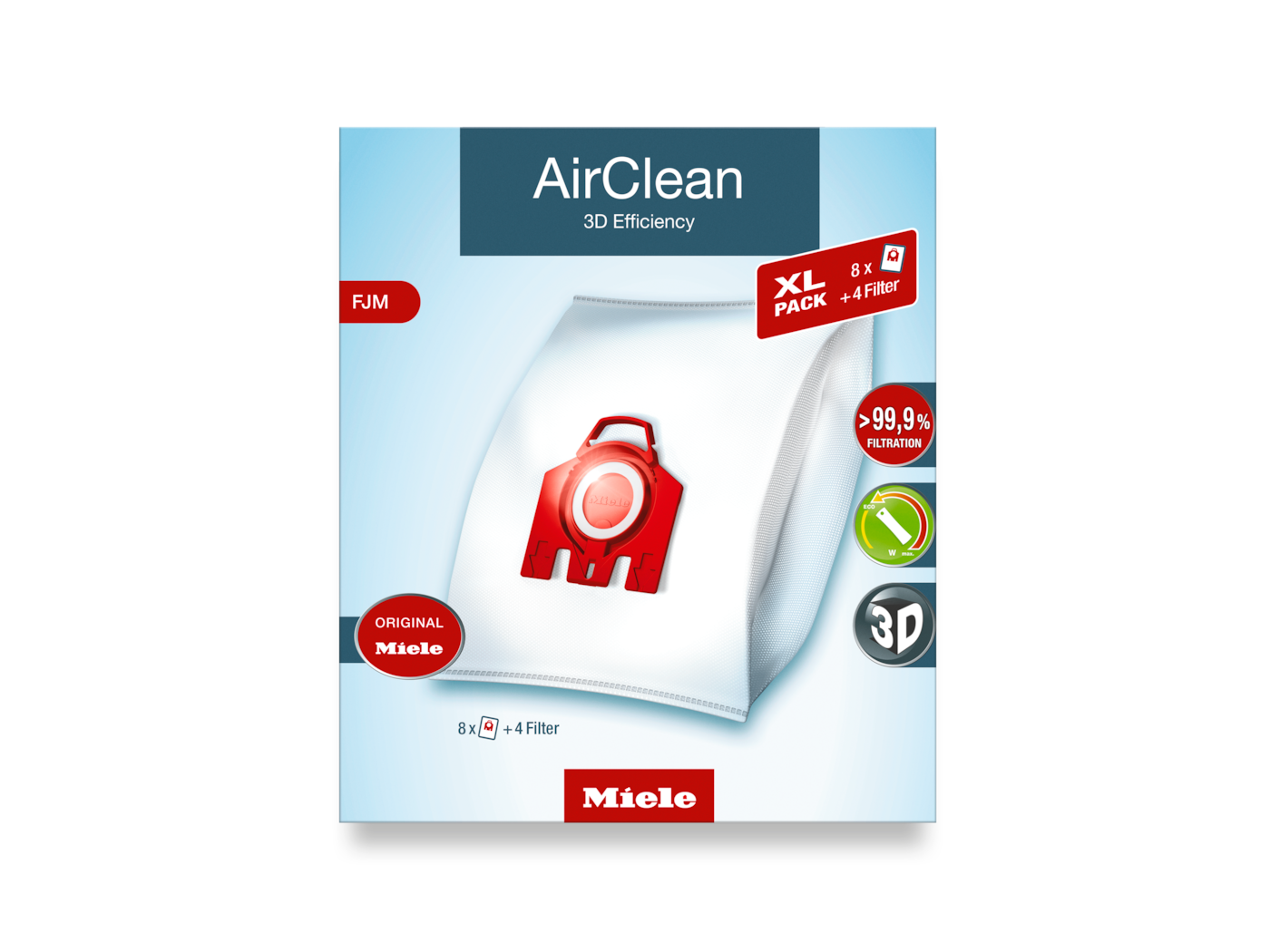 Miele AirClean Vacuum Filter & Bags (3D F/J/M Value Pack)